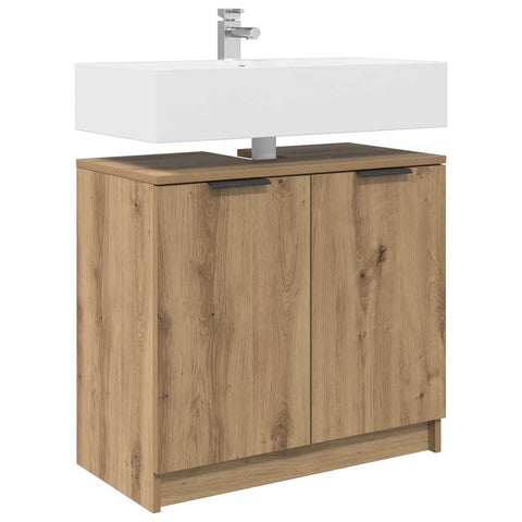 vidaXL Bathroom Cabinet with Storage Artisan Oak 64.5 x 33.5 x 59 cm