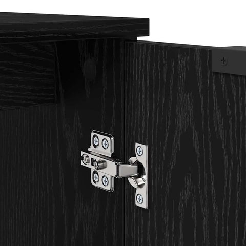 vidaXL Bathroom Cabinet Black Oak 64.5 x 33.5 x 59 cm Engineered Wood
