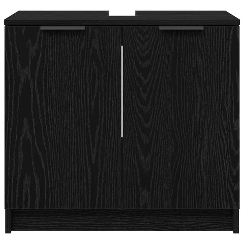vidaXL Bathroom Cabinet Black Oak 64.5 x 33.5 x 59 cm Engineered Wood