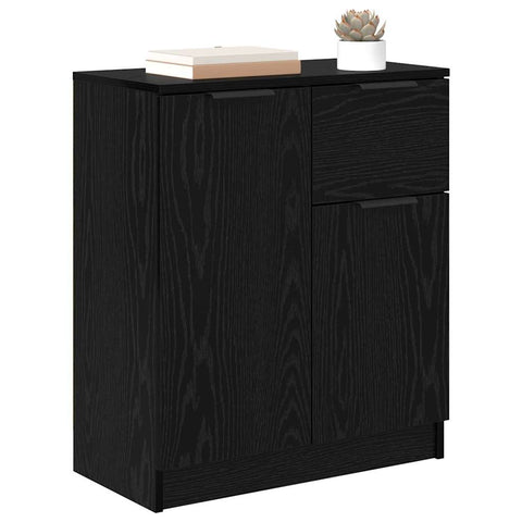 vidaXL Sideboard with Drawer Black oak 60 x 30 x 70 cm Engineered wood