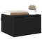 vidaXL Bedside Cabinet Black oak 34 x 30 x 20 cm Engineered wood