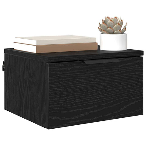 vidaXL Bedside Cabinet 2 pcs Black oak 34 x 30 x 20 cm Engineered wood