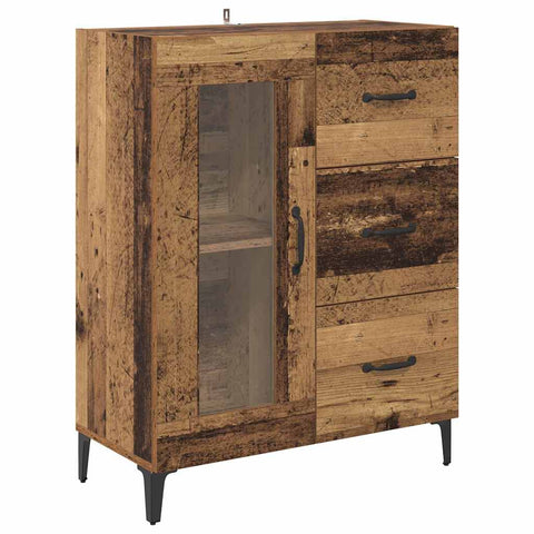 vidaXL Sideboard Old Wood 69.5 x 34 x 90 cm Engineered Wood and Iron