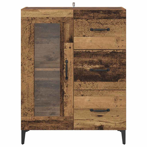 vidaXL Sideboard Old Wood 69.5 x 34 x 90 cm Engineered Wood and Iron