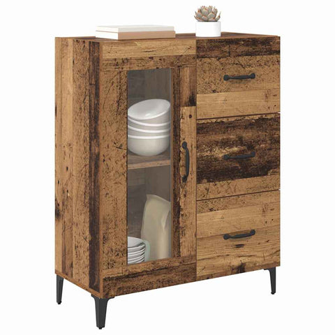 vidaXL Sideboard Old Wood 69.5 x 34 x 90 cm Engineered Wood and Iron