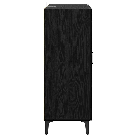 vidaXL Sideboard Black Oak 69.5 x 34 x 90 cm Engineered Wood and Iron