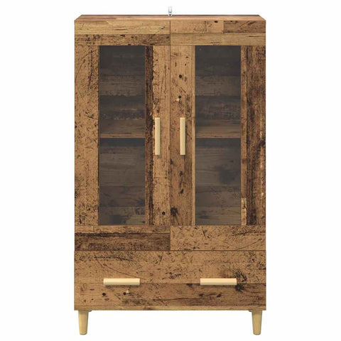 vidaXL Highboard with Drawer Old Wood 70 x 31 x 115 cm Engineered Wood