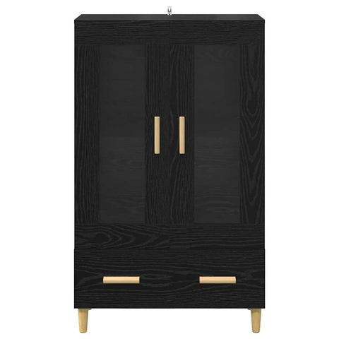 vidaXL Highboard Black Oak 70 x 31 x 115 cm Engineered Wood