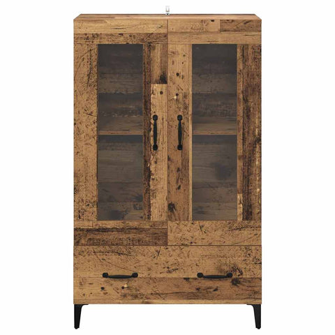 vidaXL Highboard Old Wood 70 x 31 x 115 cm Engineered Wood and Iron