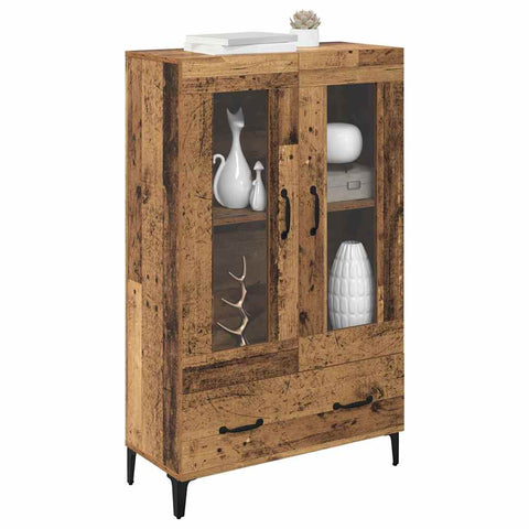 vidaXL Highboard Old Wood 70 x 31 x 115 cm Engineered Wood and Iron