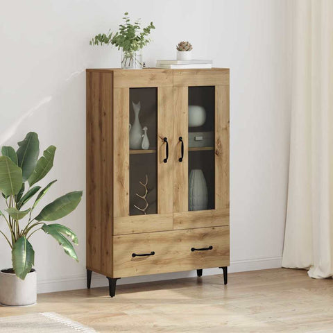 vidaXL Highboard Artisan Oak 70 x 31 x 115 cm Engineered Wood and Iron