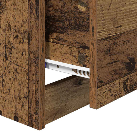 vidaXL Bedside Cabinet Old wood 40 x 40 x 63 cm Engineered wood