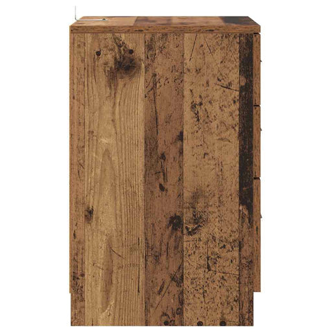 vidaXL Bedside Cabinet Old wood 40 x 40 x 63 cm Engineered wood