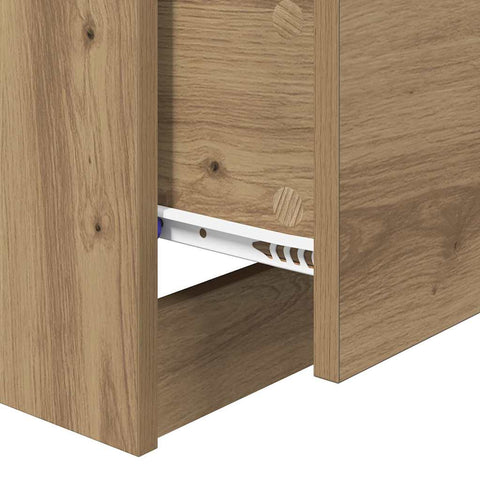 vidaXL Bedside Cabinet Artisan oak 40 x 40 x 63 cm Engineered wood
