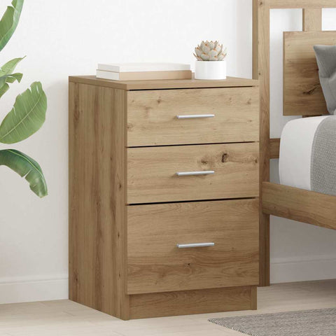 vidaXL Bedside Cabinet Artisan oak 40 x 40 x 63 cm Engineered wood