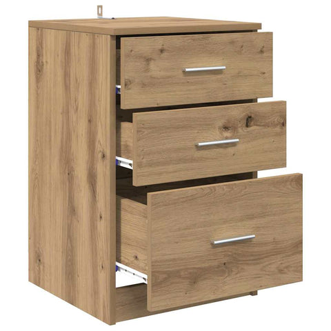 vidaXL Bedside Cabinet Artisan oak 40 x 40 x 63 cm Engineered wood