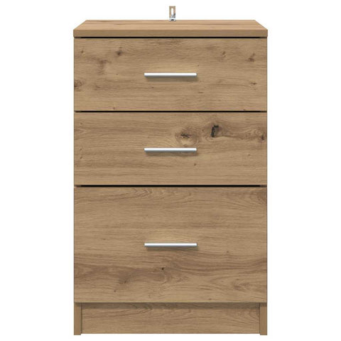 vidaXL Bedside Cabinet Artisan oak 40 x 40 x 63 cm Engineered wood