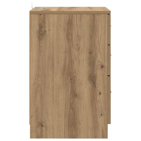 vidaXL Bedside Cabinet Artisan oak 40 x 40 x 63 cm Engineered wood