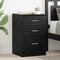 vidaXL Bedside Cabinet Black oak 40 x 40 x 63 cm Engineered wood