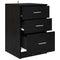 vidaXL Bedside Cabinet Black oak 40 x 40 x 63 cm Engineered wood