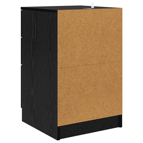 vidaXL Bedside Cabinet Black oak 40 x 40 x 63 cm Engineered wood