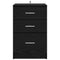 vidaXL Bedside Cabinet Black oak 40 x 40 x 63 cm Engineered wood