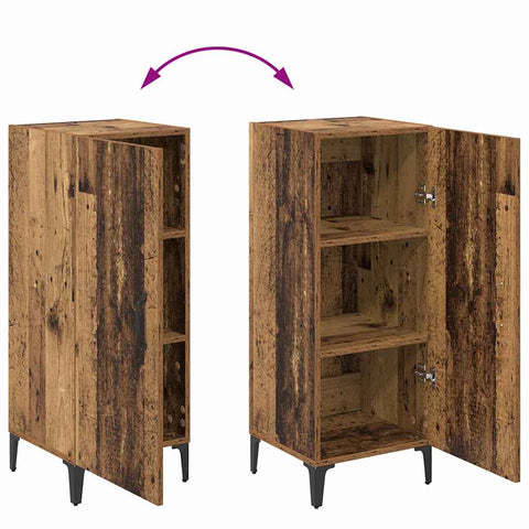 vidaXL Sideboard Old wood 34.5 x 34 x 90 cm Engineered wood