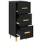 vidaXL Sideboard Black oak 34.5 x 34 x 90 cm Engineered wood