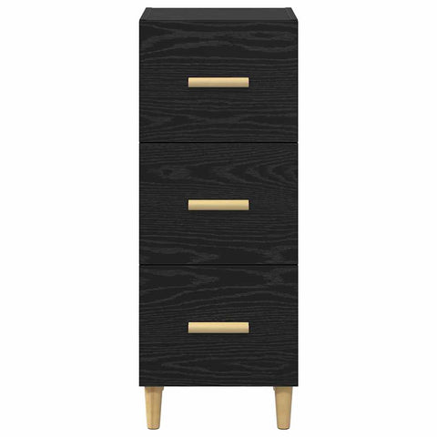 vidaXL Sideboard Black oak 34.5 x 34 x 90 cm Engineered wood