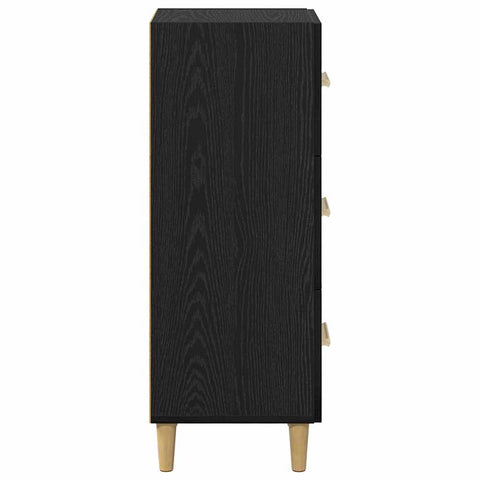 vidaXL Sideboard Black oak 34.5 x 34 x 90 cm Engineered wood