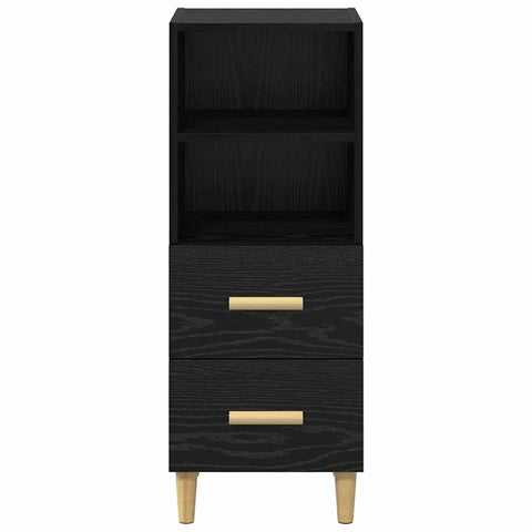vidaXL Sideboard Black oak 34 x 34.5 x 90 cm Engineered wood