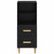 vidaXL Sideboard Black oak 34 x 34.5 x 90 cm Engineered wood