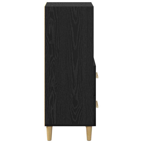 vidaXL Sideboard Black oak 34 x 34.5 x 90 cm Engineered wood