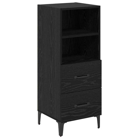 vidaXL Sideboard Black oak 34 x 34.5 x 90 cm Engineered wood