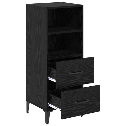 vidaXL Sideboard Black oak 34 x 34.5 x 90 cm Engineered wood