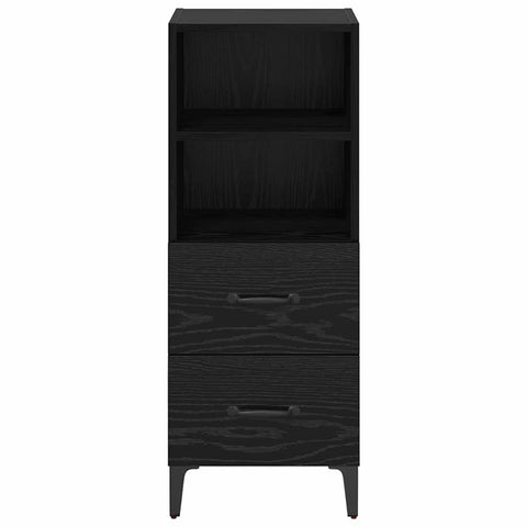 vidaXL Sideboard Black oak 34 x 34.5 x 90 cm Engineered wood