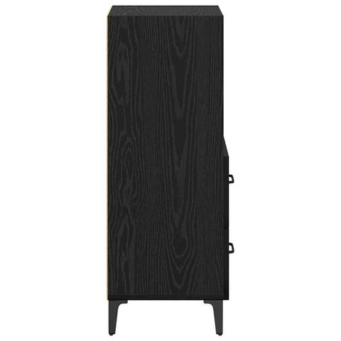 vidaXL Sideboard Black oak 34 x 34.5 x 90 cm Engineered wood