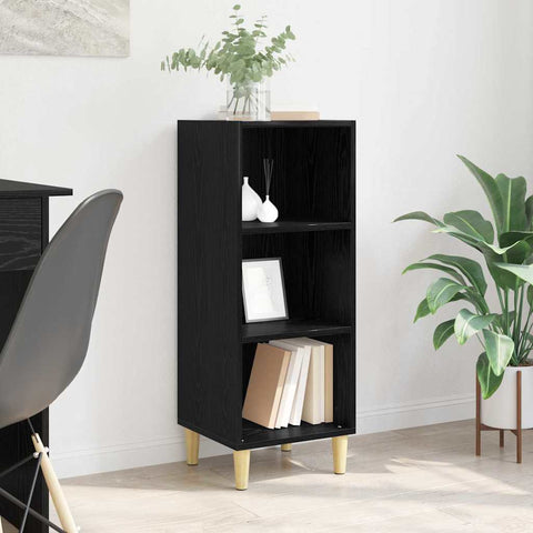 vidaXL Sideboard Black oak 32.5 x 34.5 x 90 cm Engineered wood