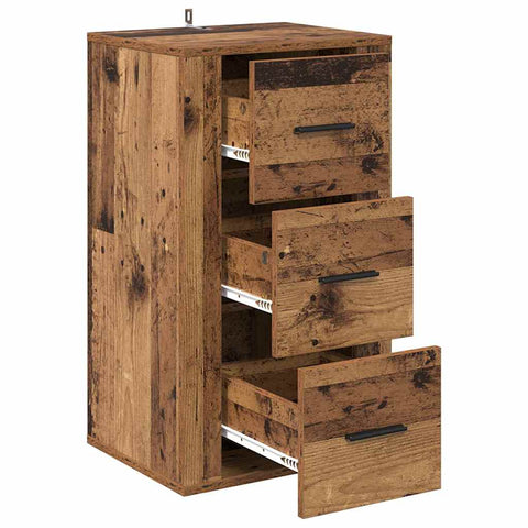 vidaXL Sideboard with Drawer Old wood 40 x 33 x 70 cm Engineered wood