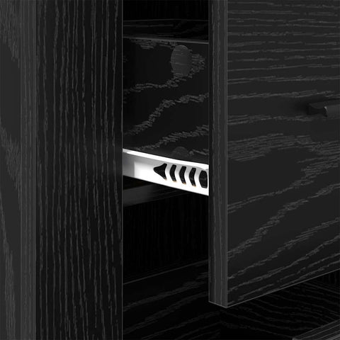 vidaXL Sideboard with Drawer Black oak 40 x 33 x 70 cm Engineered wood