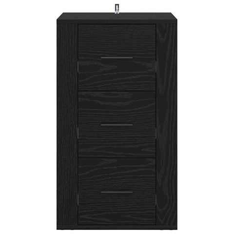 vidaXL Sideboard with Drawer Black oak 40 x 33 x 70 cm Engineered wood