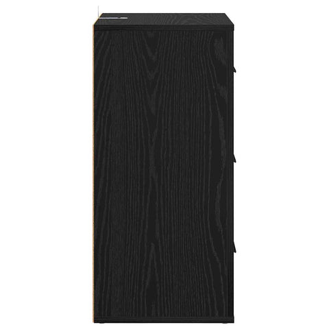 vidaXL Sideboard with Drawer Black oak 40 x 33 x 70 cm Engineered wood