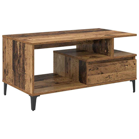 vidaXL Coffee Table Old wood 90 x 49 x 45 cm Engineered wood