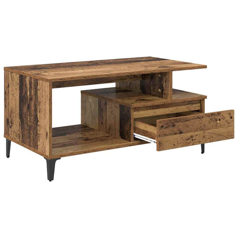 vidaXL Coffee Table Old wood 90 x 49 x 45 cm Engineered wood