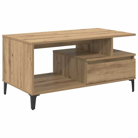 vidaXL Coffee Table Artisan oak 90 x 49 x 45 cm Engineered wood