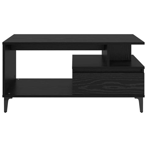 vidaXL Coffee Table Black oak 90 x 49 x 45 cm Engineered wood