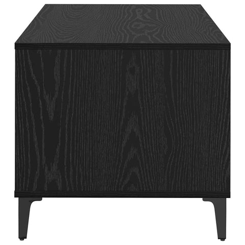 vidaXL Coffee Table Black oak 90 x 49 x 45 cm Engineered wood