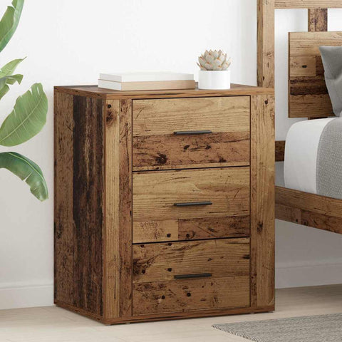 vidaXL Bedside Cabinet Old wood 50 x 36 x 60 cm Engineered wood