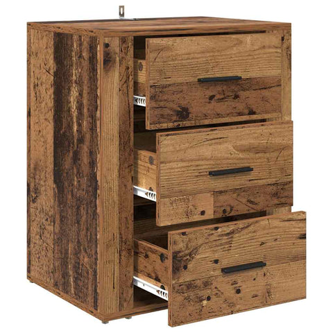 vidaXL Bedside Cabinet Old wood 50 x 36 x 60 cm Engineered wood