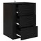 vidaXL Bedside Cabinet Black oak 50 x 36 x 60 cm Engineered wood
